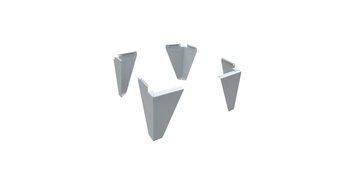 Set de picioare pentru dulapuri metalice H-150 21700640 foto